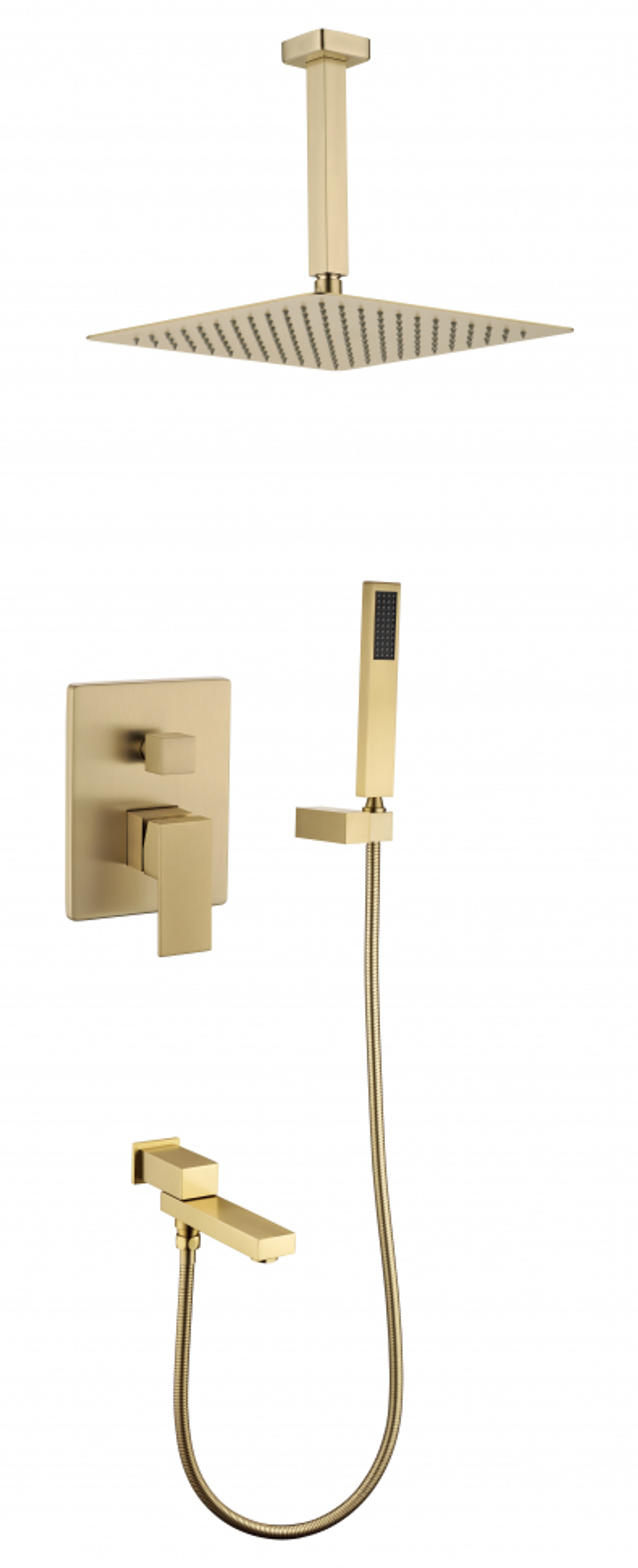 Душевая система скрытого монтажа Grocenberg GB5089MG-2 Матовое золото