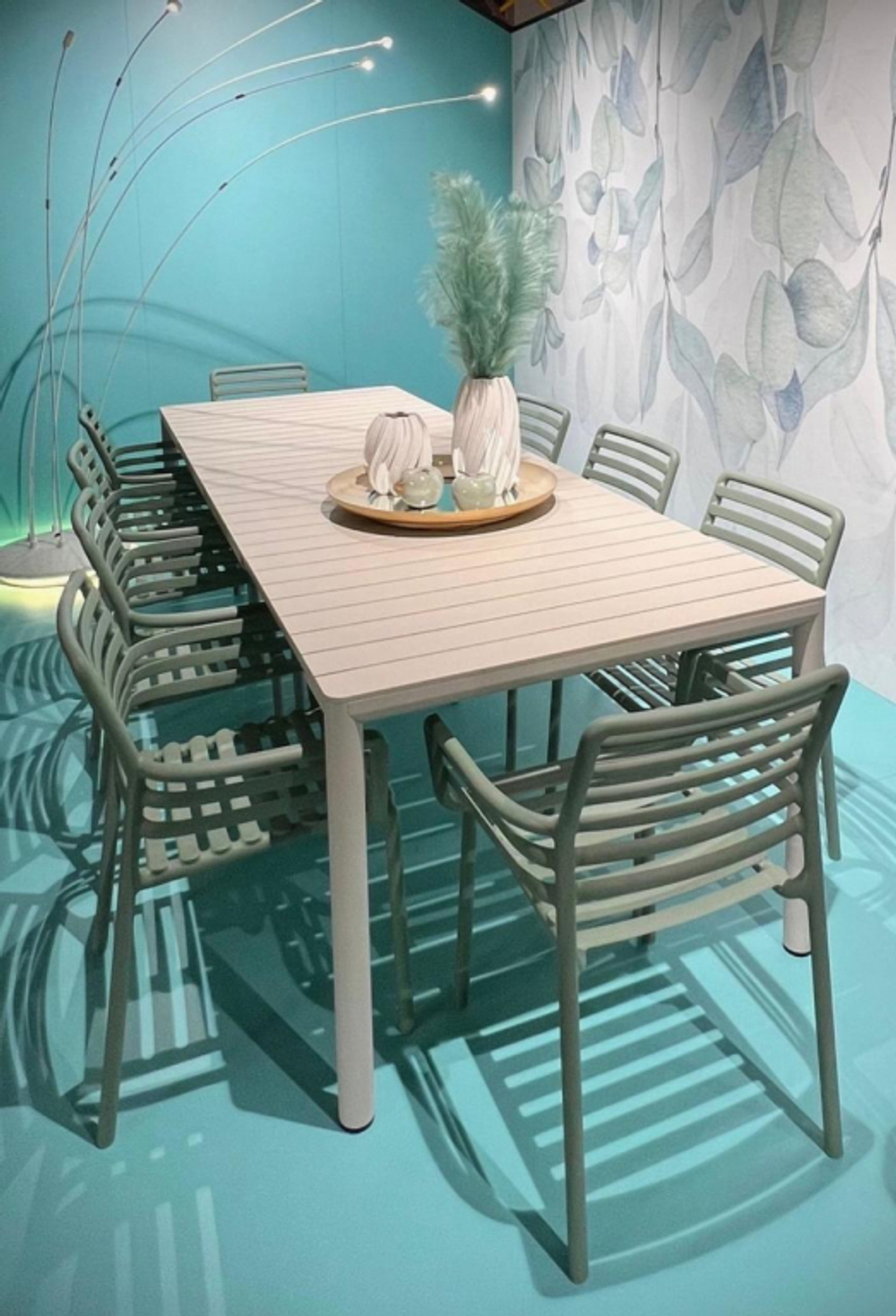 Стол пластиковый раздвижной Nardi Tevere 210, бежевый