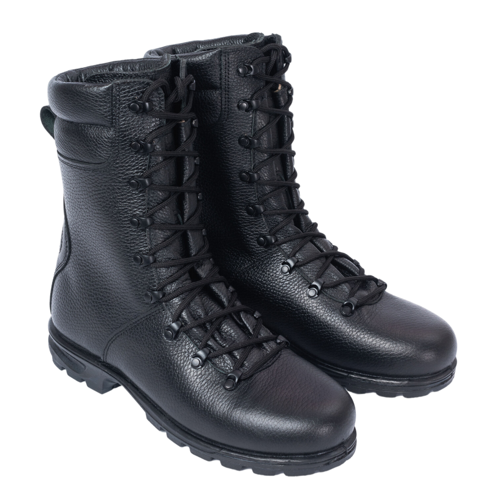 Мод. 443 Ботинки с высокими берцами и настрочным клапаном (подкладка кожа натуральная)