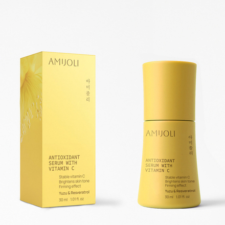 AMIJOLI Antioxidant Serum With Vitamin C Yuzu&Resveratrol Антиоксидантная сыворотка с витамином С, экстрактом юдзу и ресвератролом 30мл