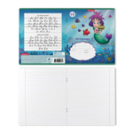 Тетрадь 12л., линия, Erich Krause, скрепка, блок офсет, мелованный картон "Русалочка", 5 дизайнов