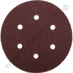 Круг шлифовальный ЗУБР ″Мастер″ универсальный, из абразивной бумаги на велкро основе, 6 отверстий, Р60, 150мм, 5шт