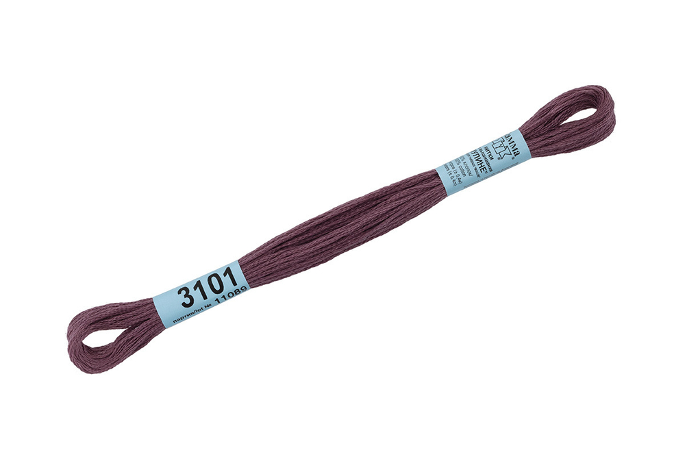 Мулине "Gamma", 100% хлопок , 8 м, №3101
