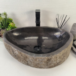 Раковина из речного камня RS-64863 57*40*15 0857