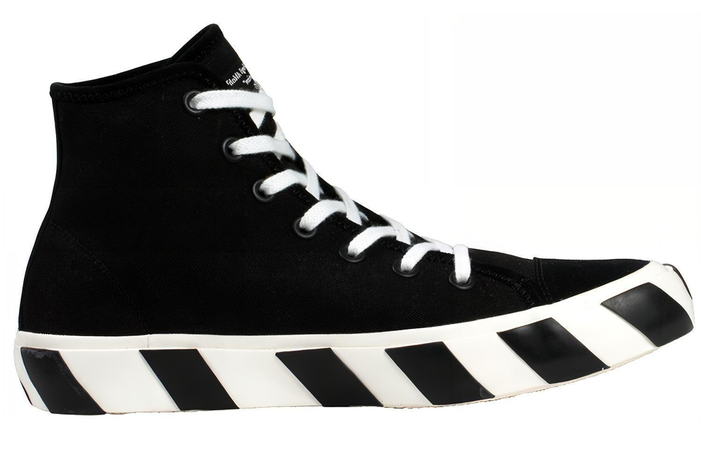 Off-White Vulcanized Hi Black Striped
