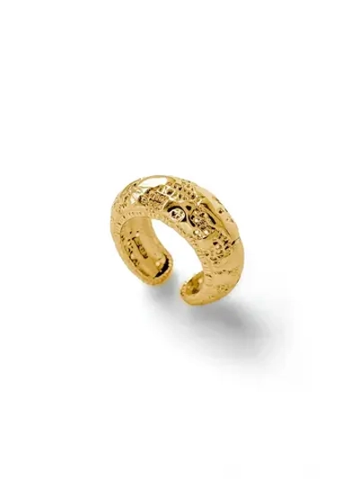 Кафф "Кружевной бублик" в золочении