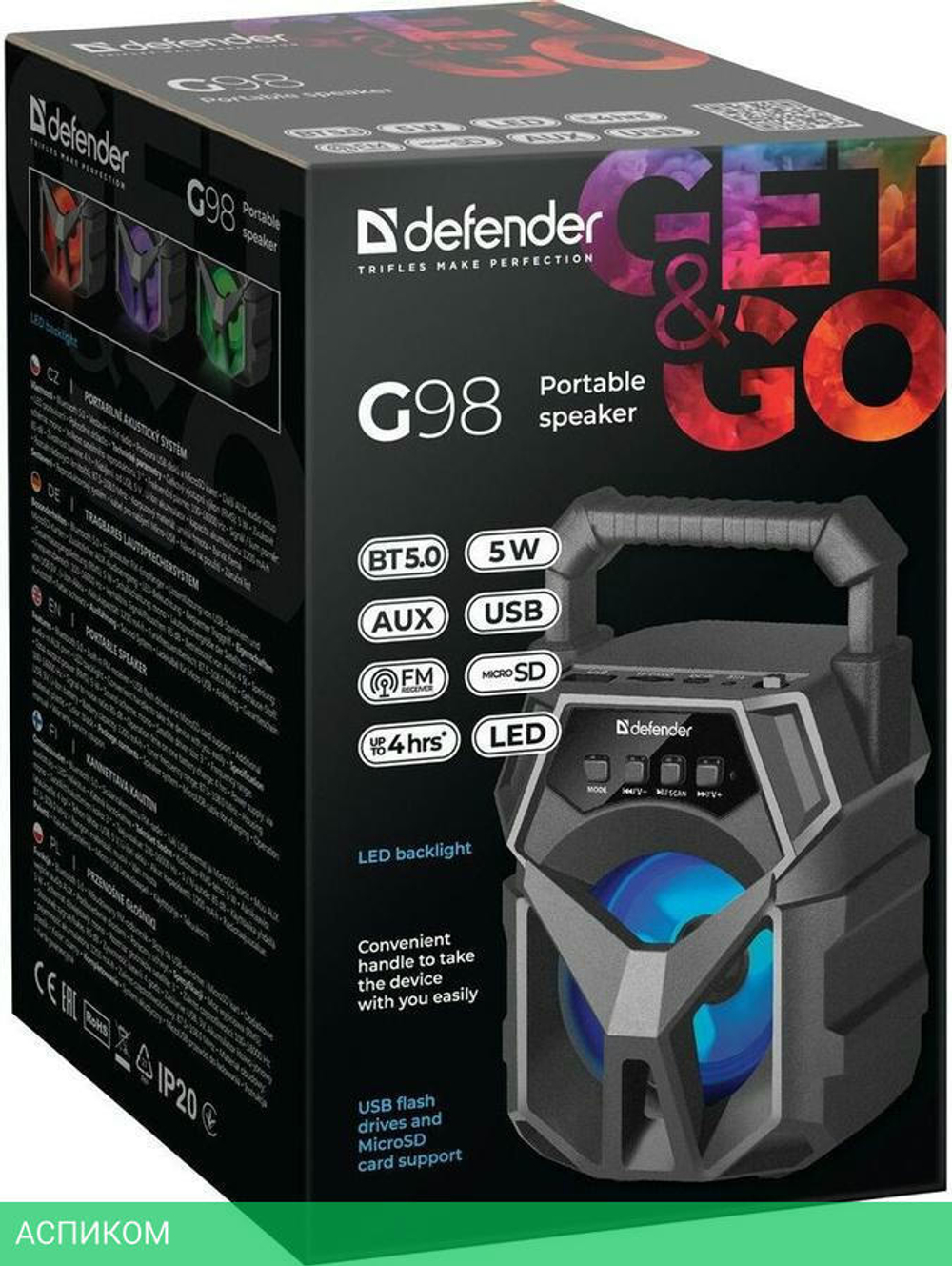 Портативная колонка Defender G98 Black (65098)