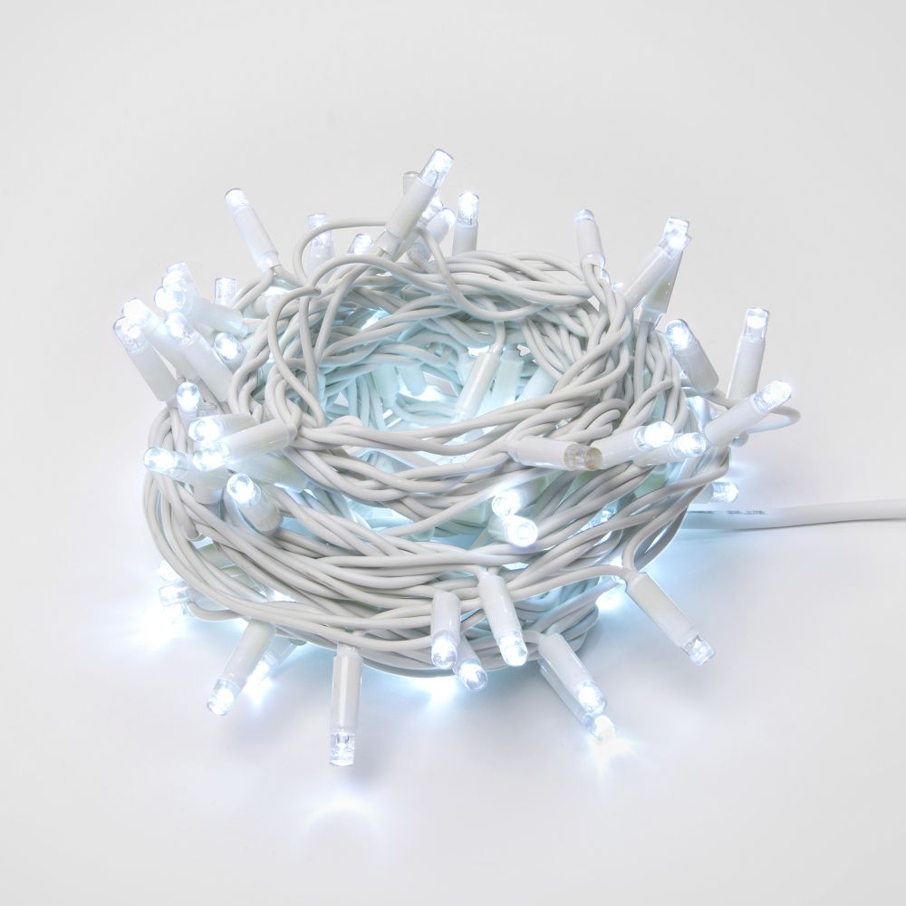 ULD-S1000-120-SWK WHITE IP67 Гирлянда светодиодная со статическим свечением. 10м. Соединяемая.120 светодиодов. Белый свет. Провод белый. ТМ Uniel