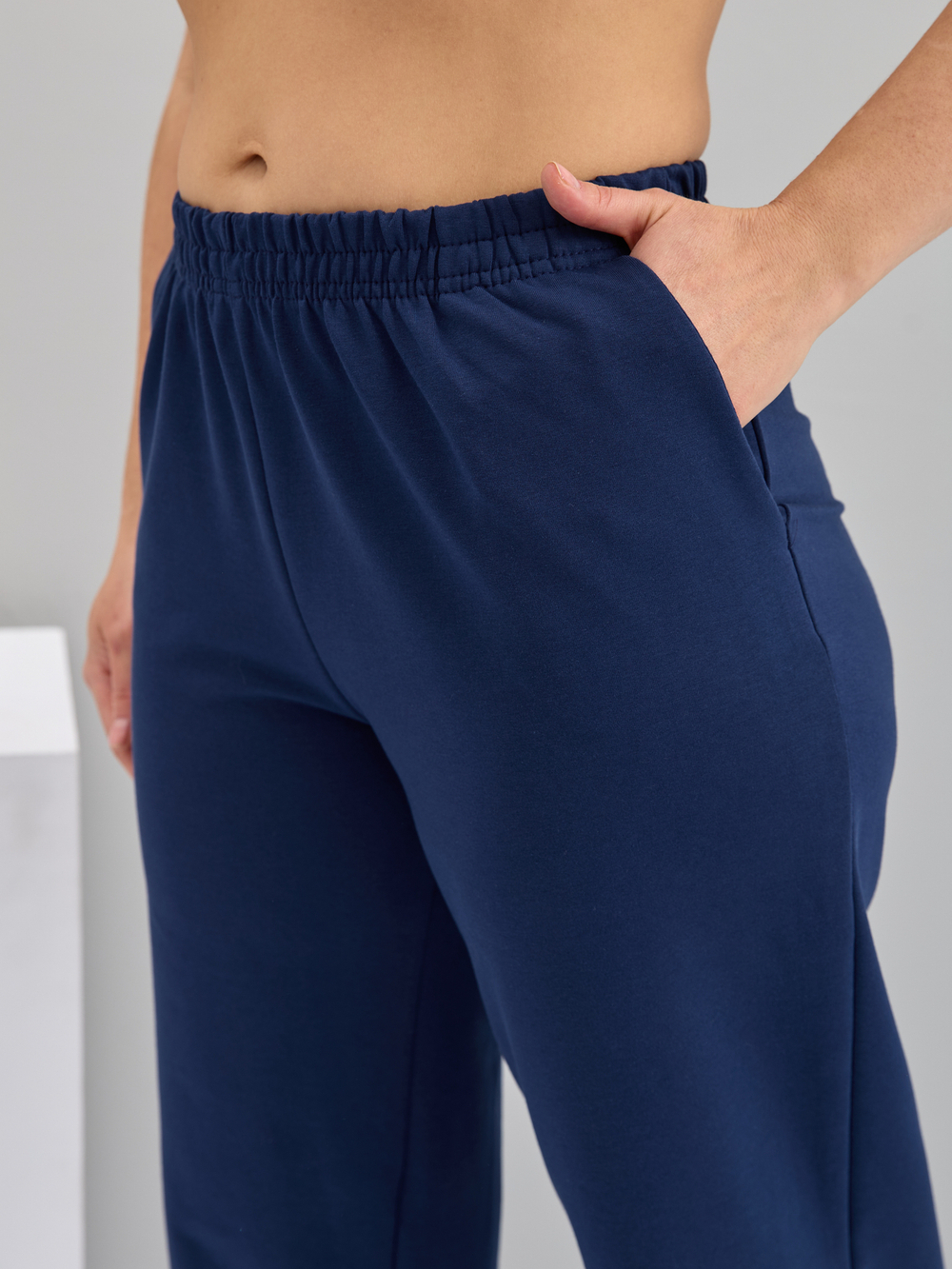 Костюм с брюками КБ-184/синий-одуванчикперья