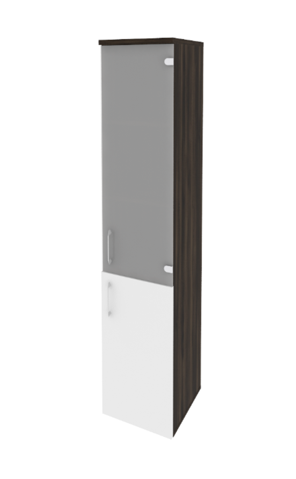 Шкаф-пенал с 2 полками и стеклом Onix