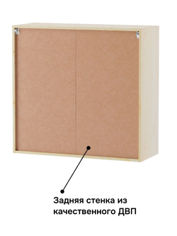Кухонный модуль, 80х32х75, Стокгольм Натур, навесной, 2 двери, из массива дерева, в лаке, Dipriz