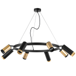 LR01840487470 Люстра RULLO 8х50W GU10 ЧЕРНЫЙ/ЗОЛОТО (571018+214440-4+214487-4+203437-4+203440-4)