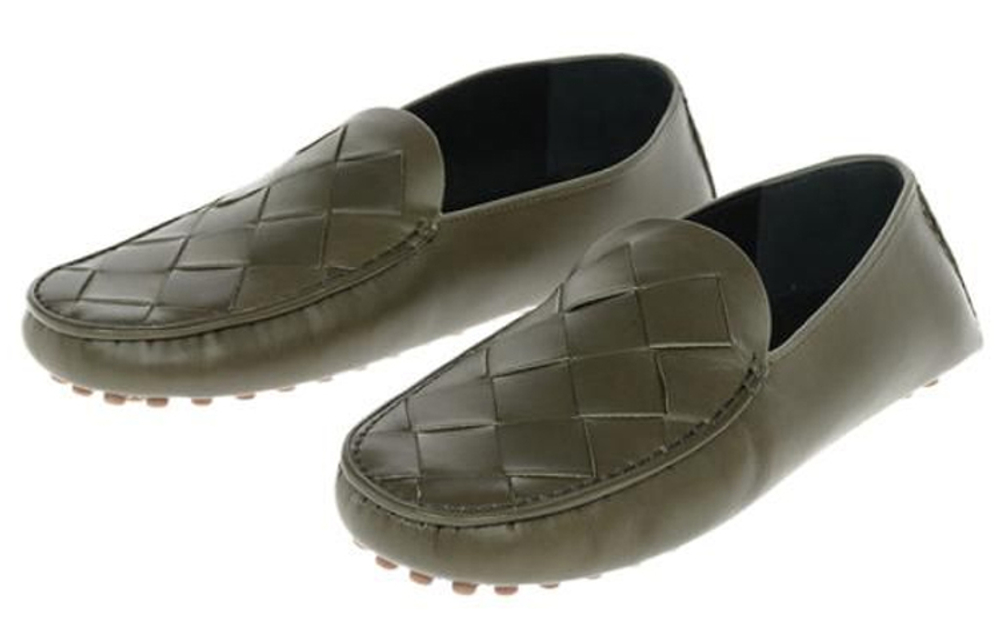 Bottega Veneta Leather Loafers Men"s Green