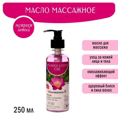 Масло массажное Banna Stamen Lotus Oil Лотос 250 мл