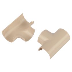 Т-образный угол ЭРА T-KK-20-12-B для полукруглого кабель-канала бежевый 20х12мм 2шт/комплект