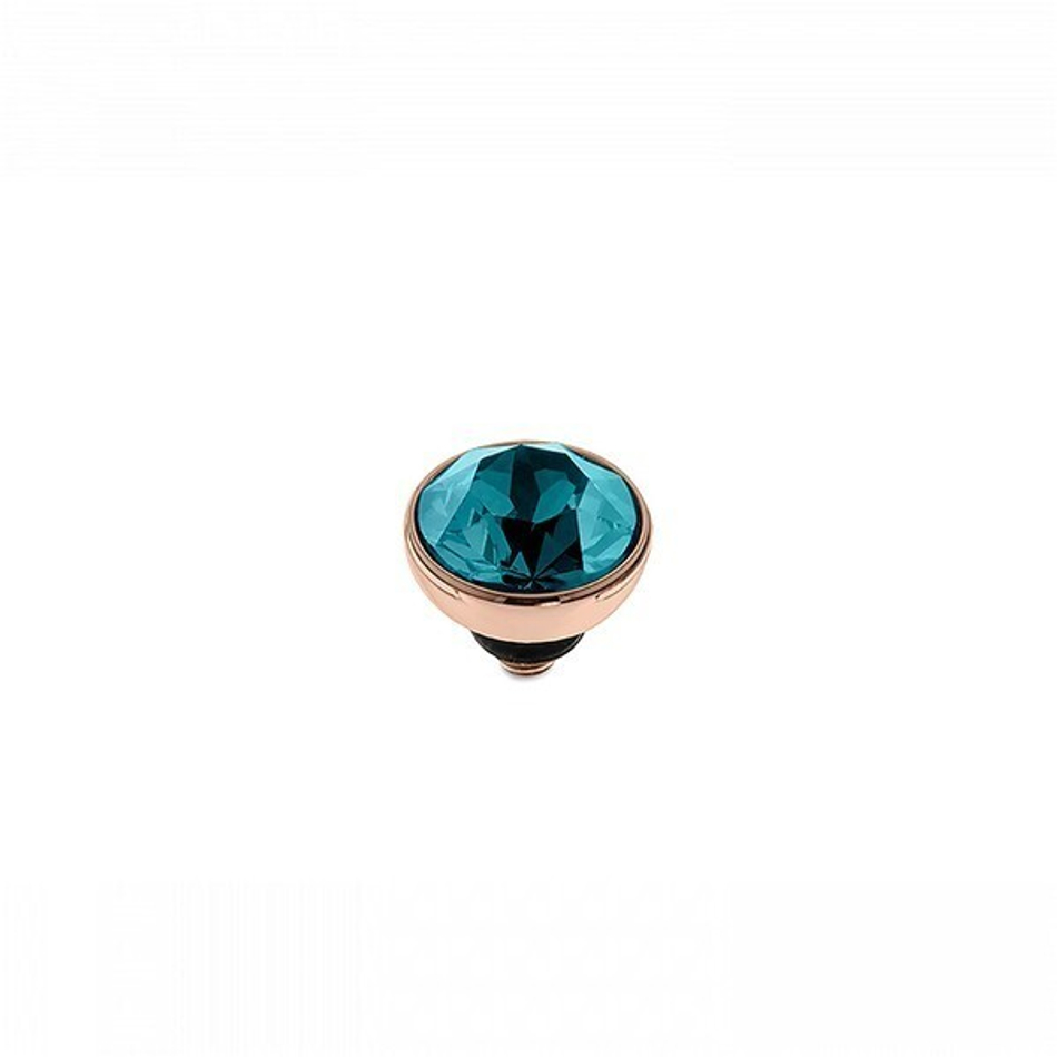 Шарм Qudo Bottone Blue Zircon 8 мм 680114 BL/RG