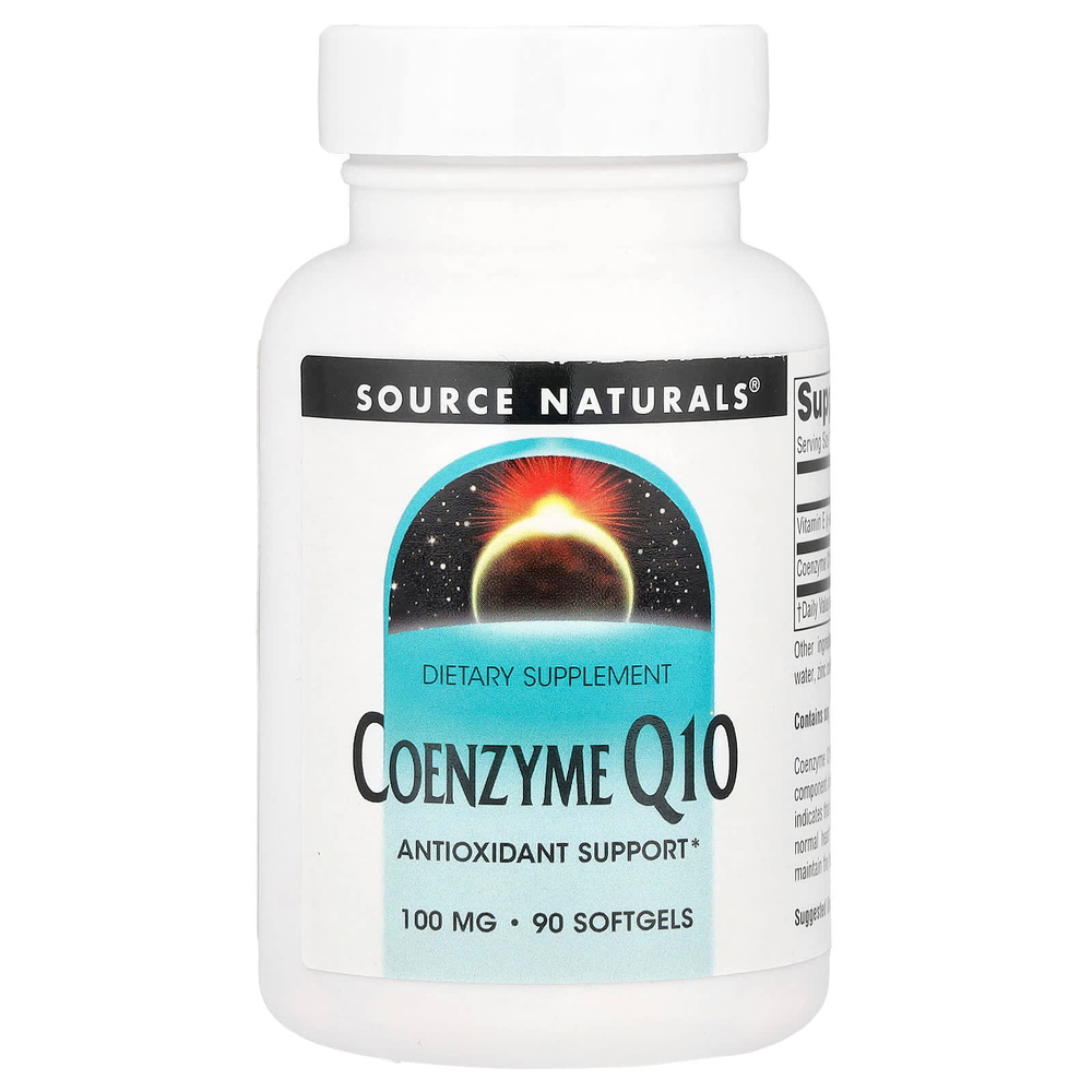 Source Naturals, Коэнзим Q10, 100 мг, 90 мягких таблеток