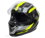 Шлем мото интеграл HIZER B562 №1 (XL) black/yellow