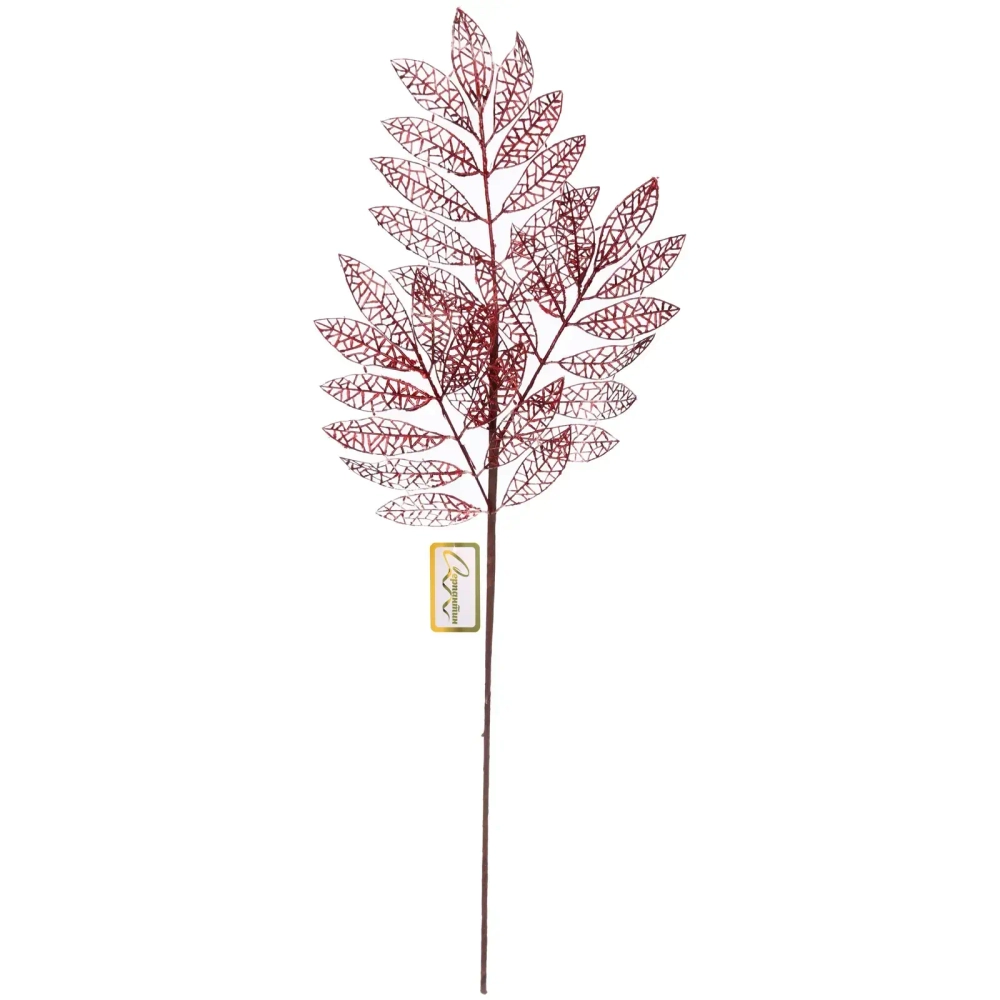 Ветка декоративная «Зимние листья» 85 см, Рубин