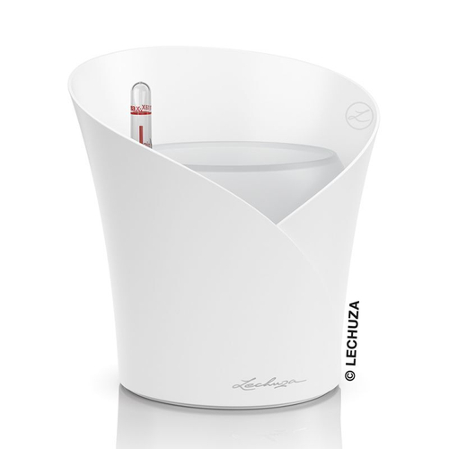 Кашпо Lechuza "Orchidea Complete white matt" (пластик), 18х18х20 см