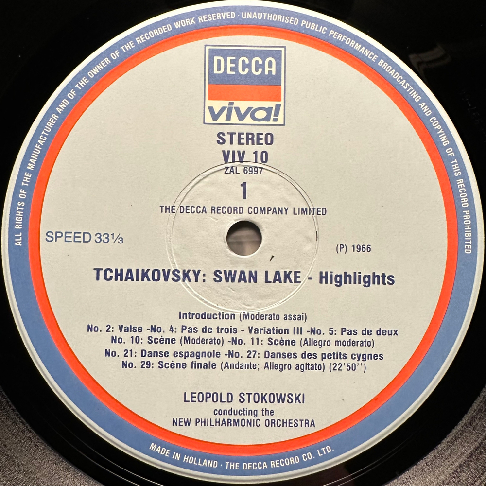 Чайковский - Лебединое озеро, Спящая красавица. Лучшие моменты (Голландия 1981г.)