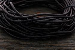 Кожаный шнурок 3мм (тёмно-коричневый), 1 метр