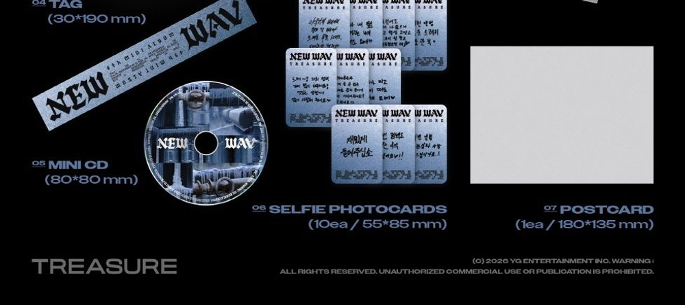 (ПРЕДЗАКАЗ) Альбом TREASURE - NEW WAV 4th Mini Album 2 Version SET