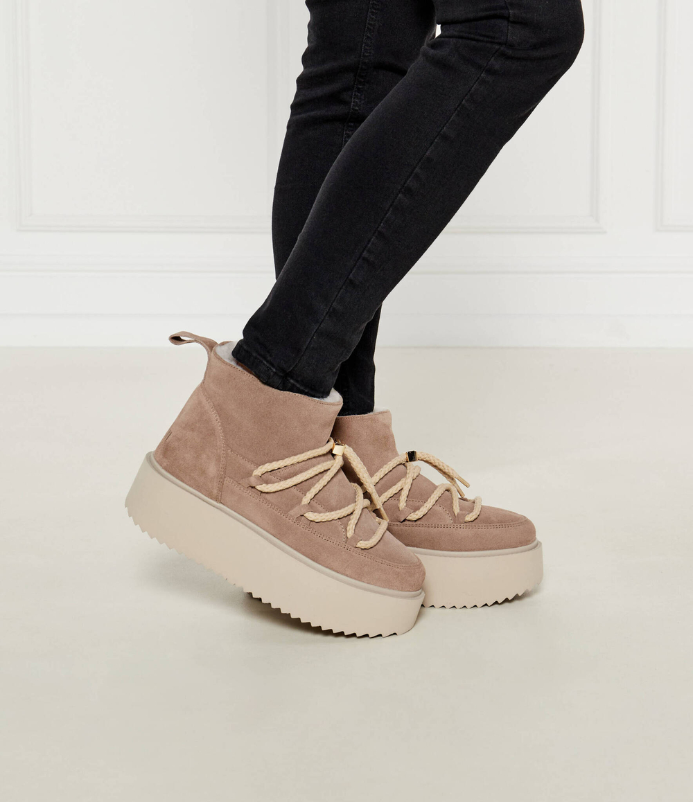 Кожаные угли classic low platform INUIKII - бежевый(75204-004)