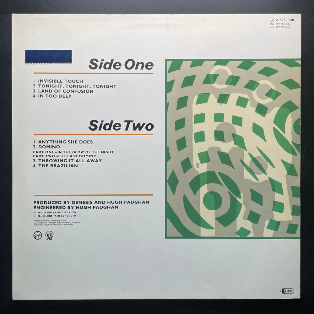 Genesis - Invisible Touch (Германия 1986г.)