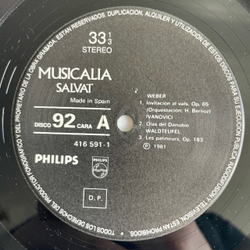 Винтажная виниловая пластинка LP Сборник Классических Балетов Musicalia 92. Ballet Y Danzas (III) (Испания 1987)