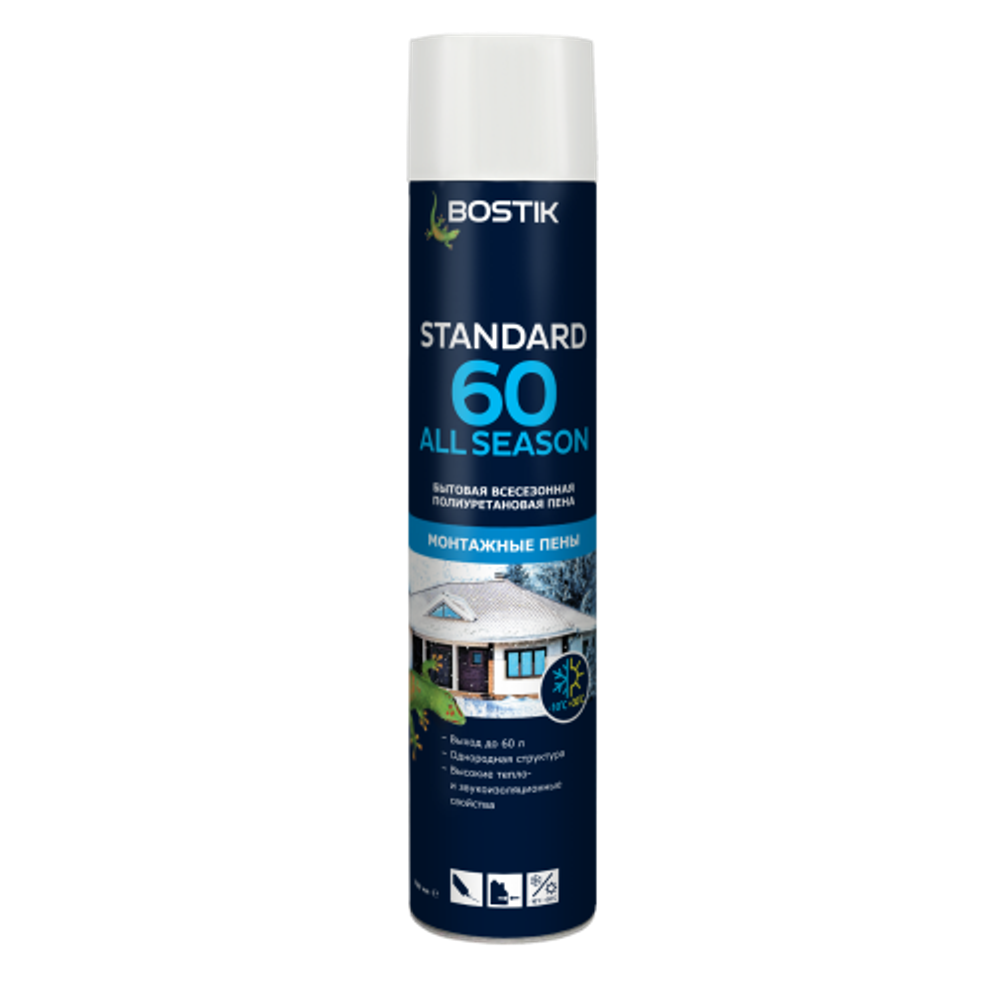 Пена монтажная Bostik 20020017 Standard 60 бытовая полиуретановая 750 мл. | Bostik