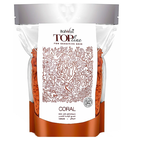 White Line/ItalWax Депилятор Воск Горячий Пленочный 750г Топ Лайн Коралл гранулы (72029)