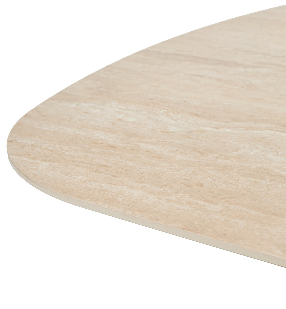 Стол CRESPO 180  TRAVERTINE CA086, керамика / Темное золото, ®DISAUR