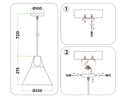 Ambrella Подвесной светильник в стиле лофт Loft TR8195