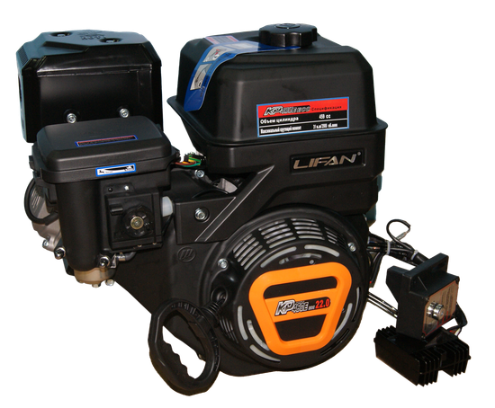 Двигатель бензиновый "LIFAN" KP460E ECC (22 л.с., эл. стартер, катушка)