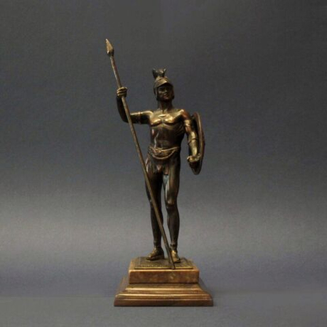 Винтаж: Бронзовая скульптура «Гладиатор»