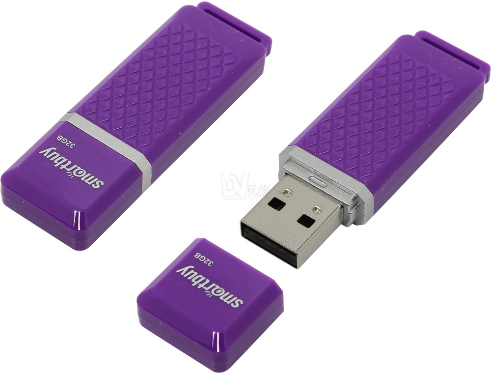 USB Флешка 32GB SmartBuy Quartz series, USB 2.0, фиолетовая