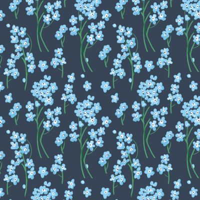 Незабудки на темном фоне