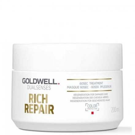 Goldwell Dualsenses Rich Repair 60 Sec Treatment - Восстанавливающий уход за 60 секунд для сухих и поврежденных волос 200 мл