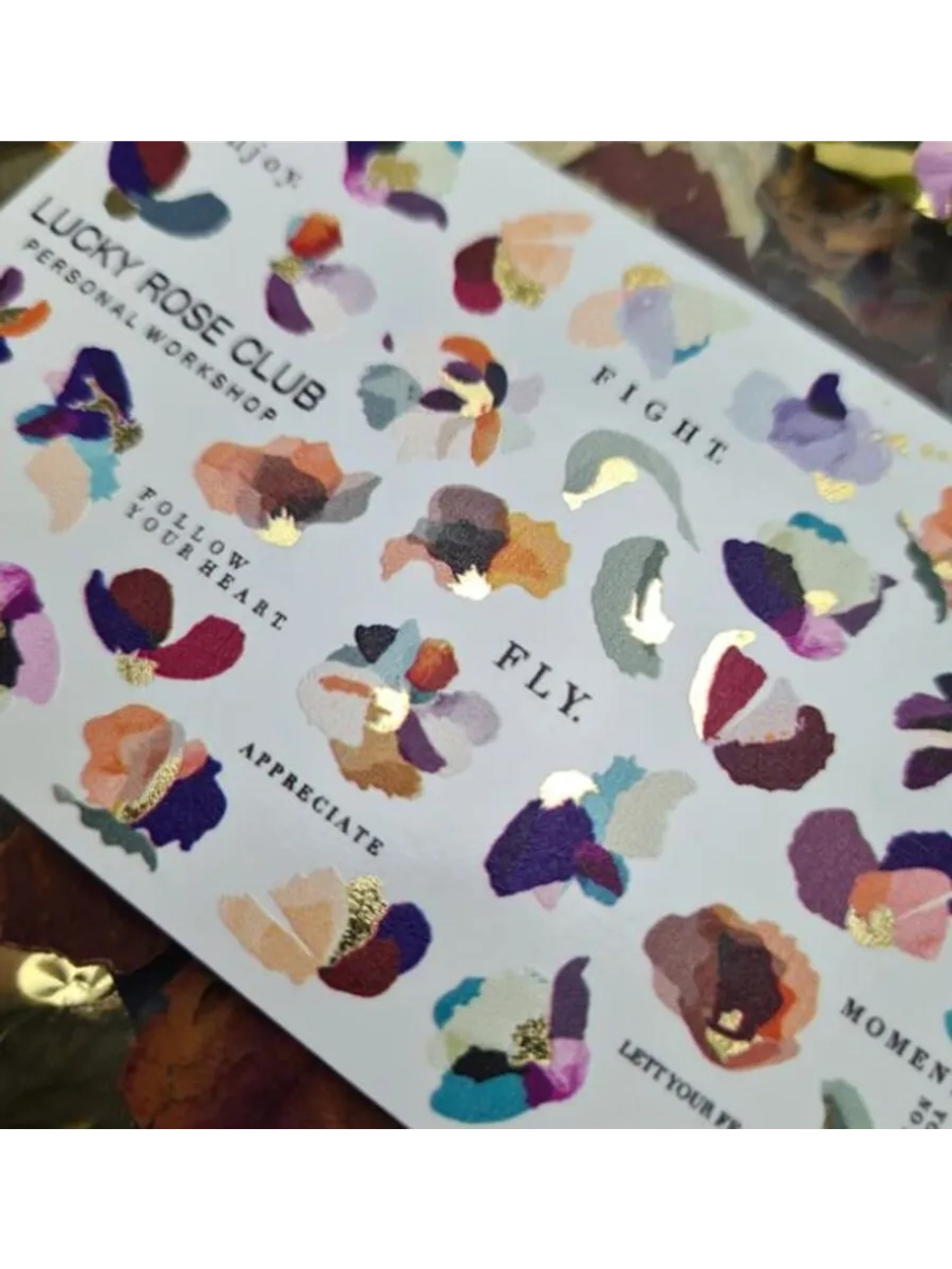 Lucky Rose Слайдеры наклейки для ногтей Foil 98