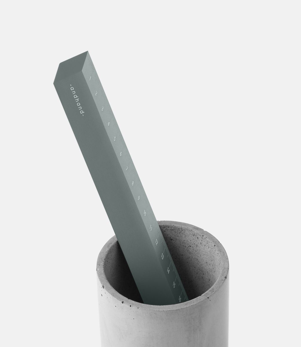 Andhand Illusion ruler Slate — линейка из алюминия с оптическим эффектом