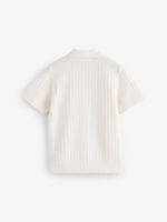 Рубашка трикотажная с коротким рукавом для мальчика Next AA8-953, Молочный