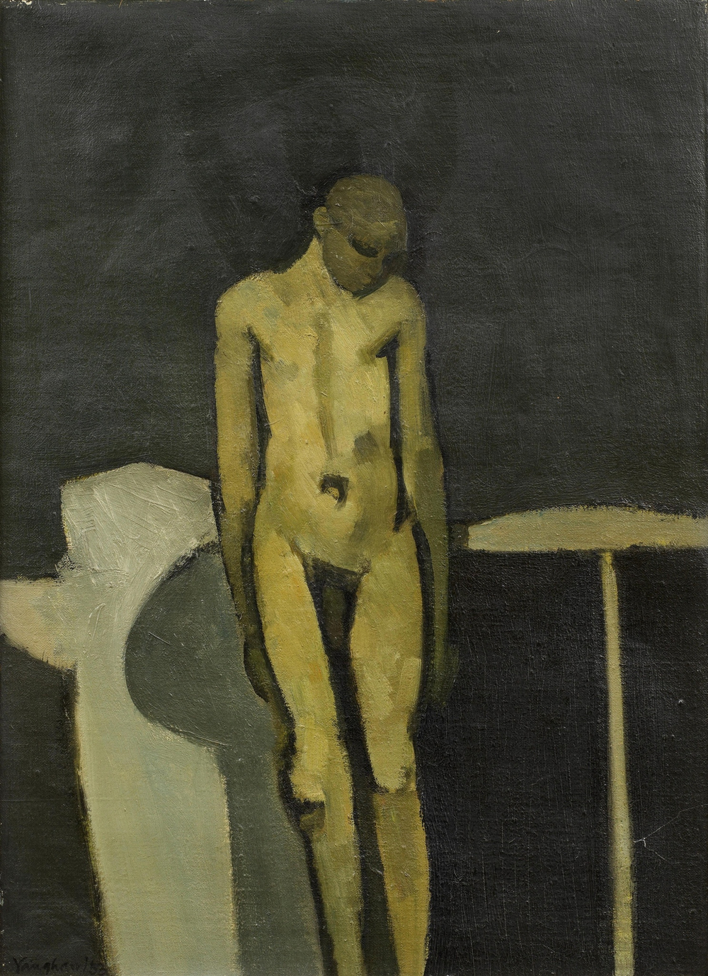 Кит Воган (Великобритания, 1912-1977), Обнаженный стоящий, 1953. Масло на холсте