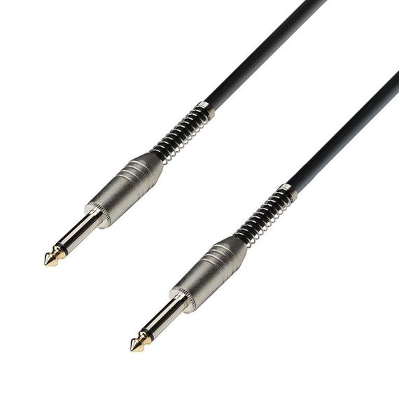 Adam Hall K3IPP0600S - кабель инструментальный с защитой от залома, TRS (jack) 6,3 mm mono - TRS (ja