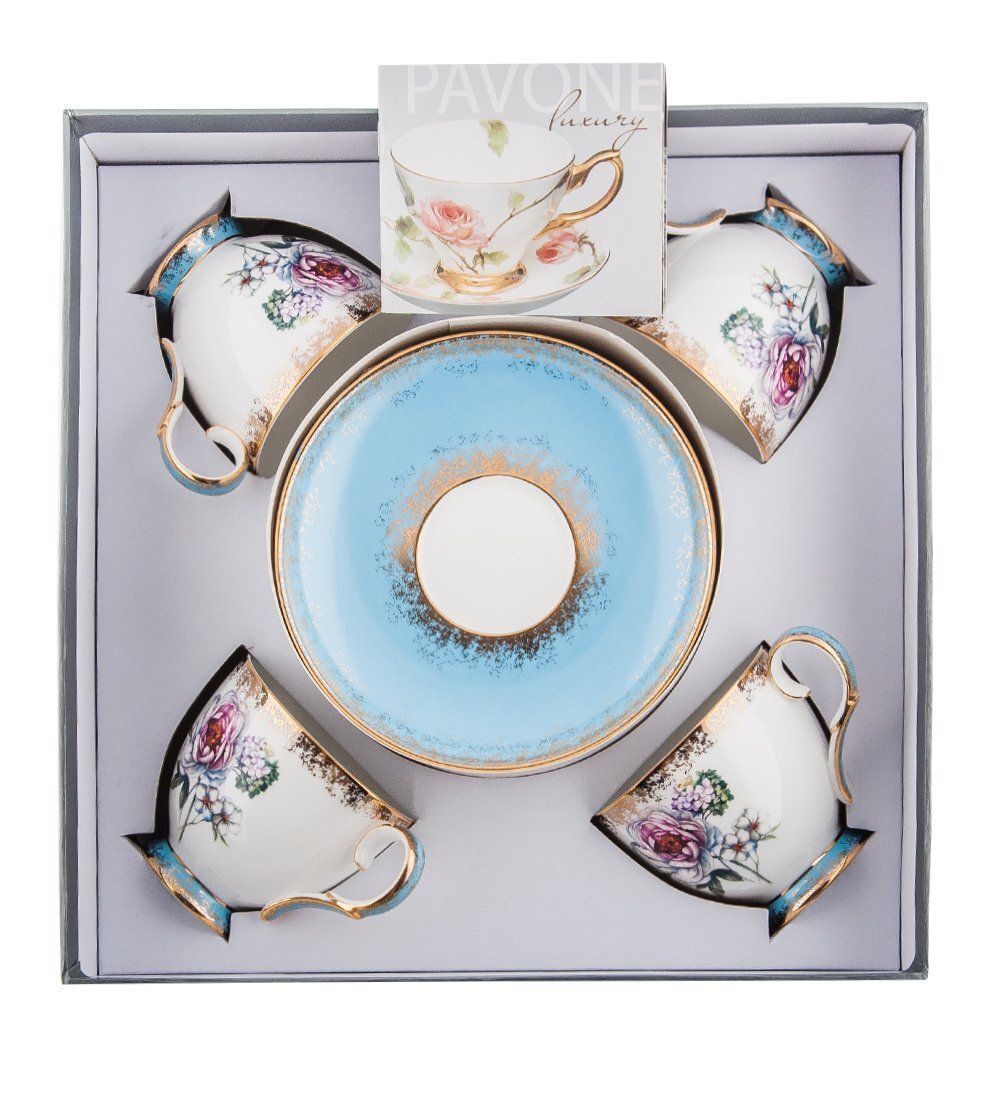 Pavone JK-129 Чайный набор на 4 перс. «Цветок Неаполя» (Fiore Napoli  )
