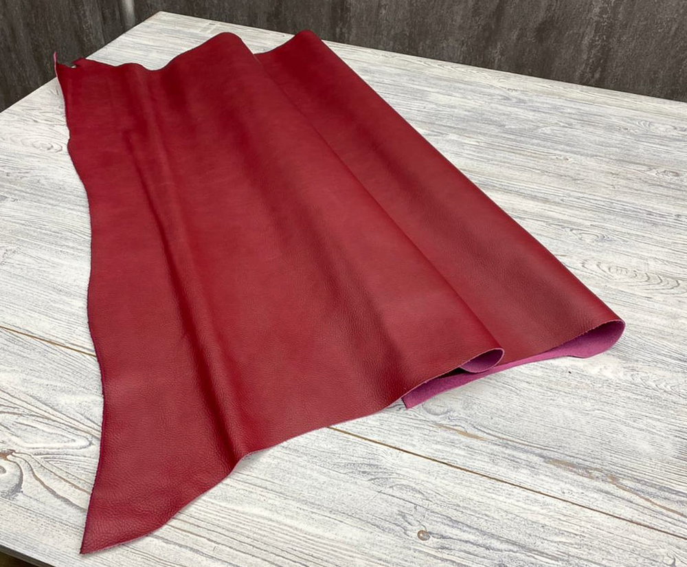 Vacchetta Framboise (1,4-1,6 мм), цв. Бордовый, натуральная кожа