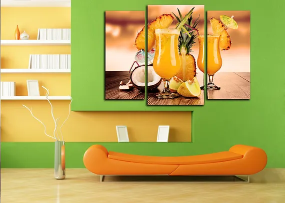 Модульная картина "Экзотический натюрморт"