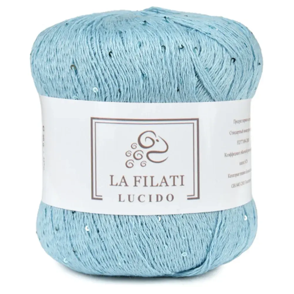 Пряжа Lucido, 100г, 445м, 90%хлопок, 10%микропайетки, (цена за 1 шт)