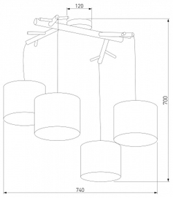 Накладная люстра TK Lighting 6554 Albero White