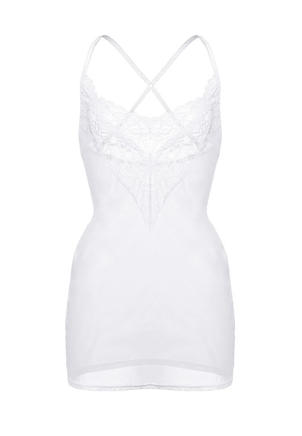 Полупрозрачная комбинация Lizaveta с бретелями крест-накрест